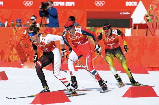 2014 Winter Olympics. Nordic combined. Team events