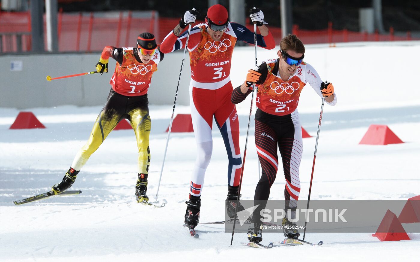2014 Winter Olympics. Nordic combined. Team events