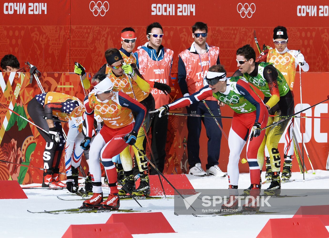 2014 Winter Olympics. Nordic combined. Team events