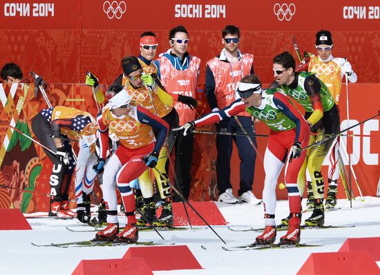 2014 Winter Olympics. Nordic combined. Team events