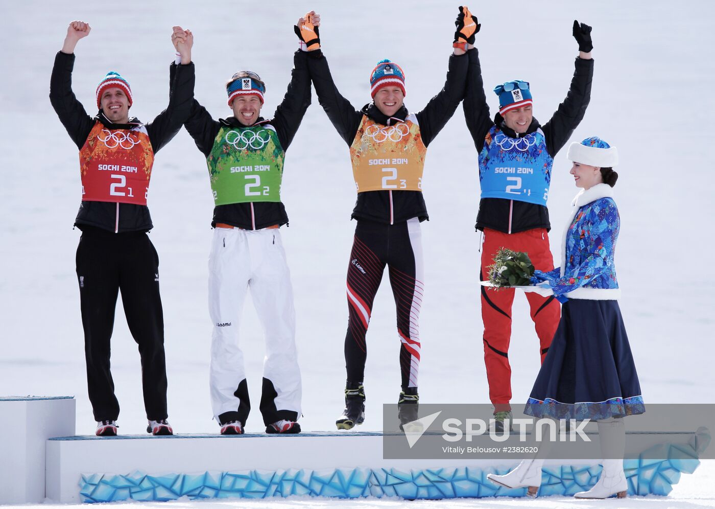 2014 Winter Olympics. Nordic combined. Team events