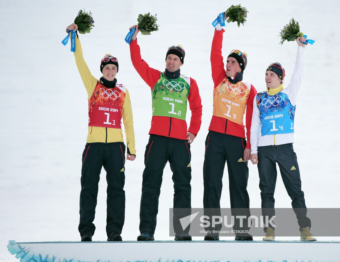 2014 Winter Olympics. Nordic combined. Team events