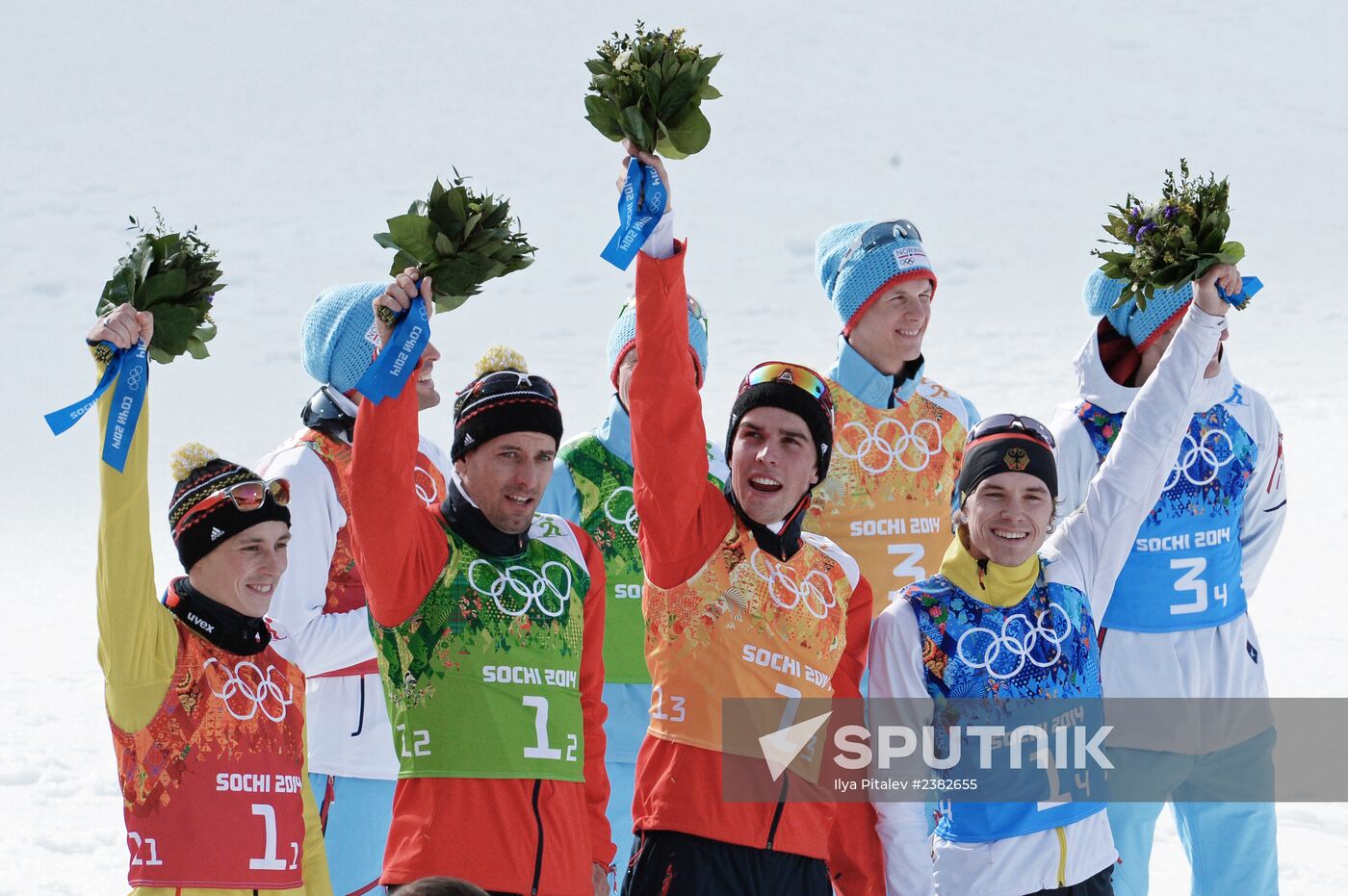 2014 Winter Olympics. Nordic combined. Team events