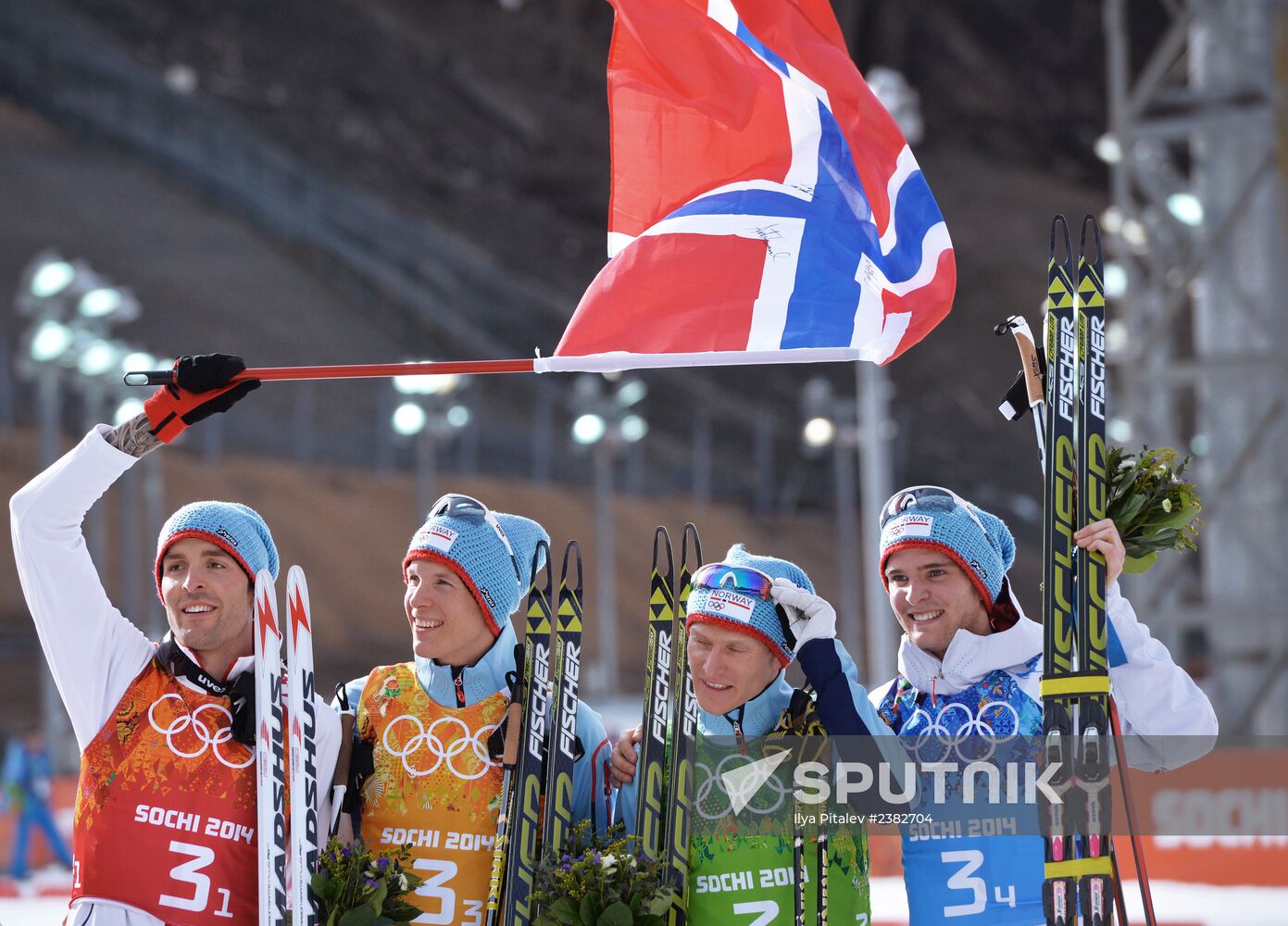 2014 Winter Olympics. Nordic combined. Team events
