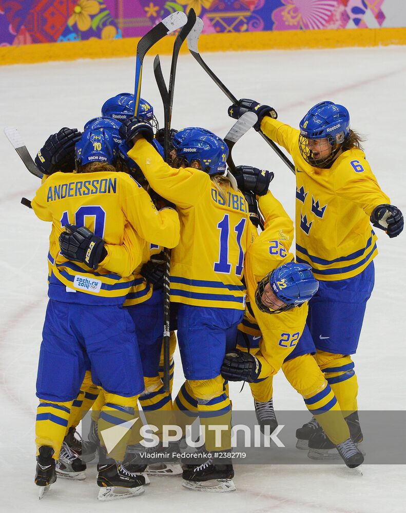 2014 Winter Olympics. Ice hockey. Women. Bronze medal match