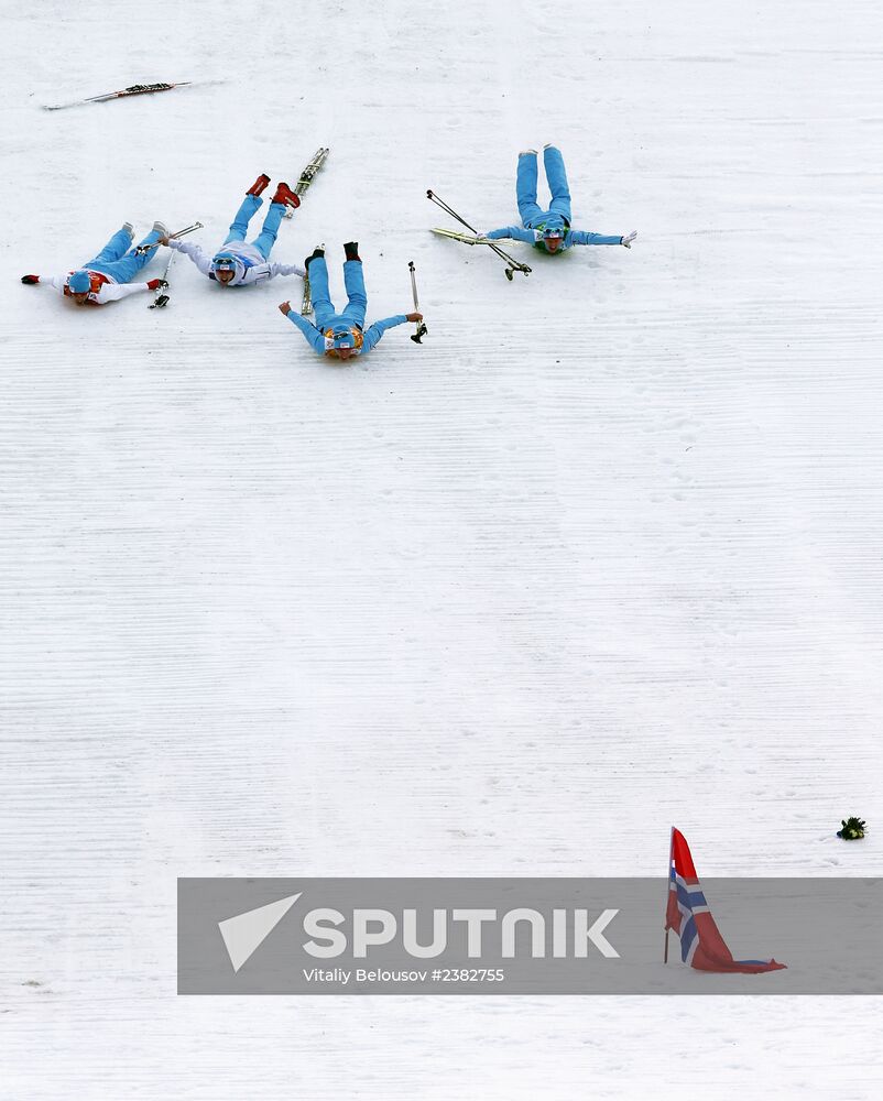 2014 Winter Olympics. Nordic combined. Team events