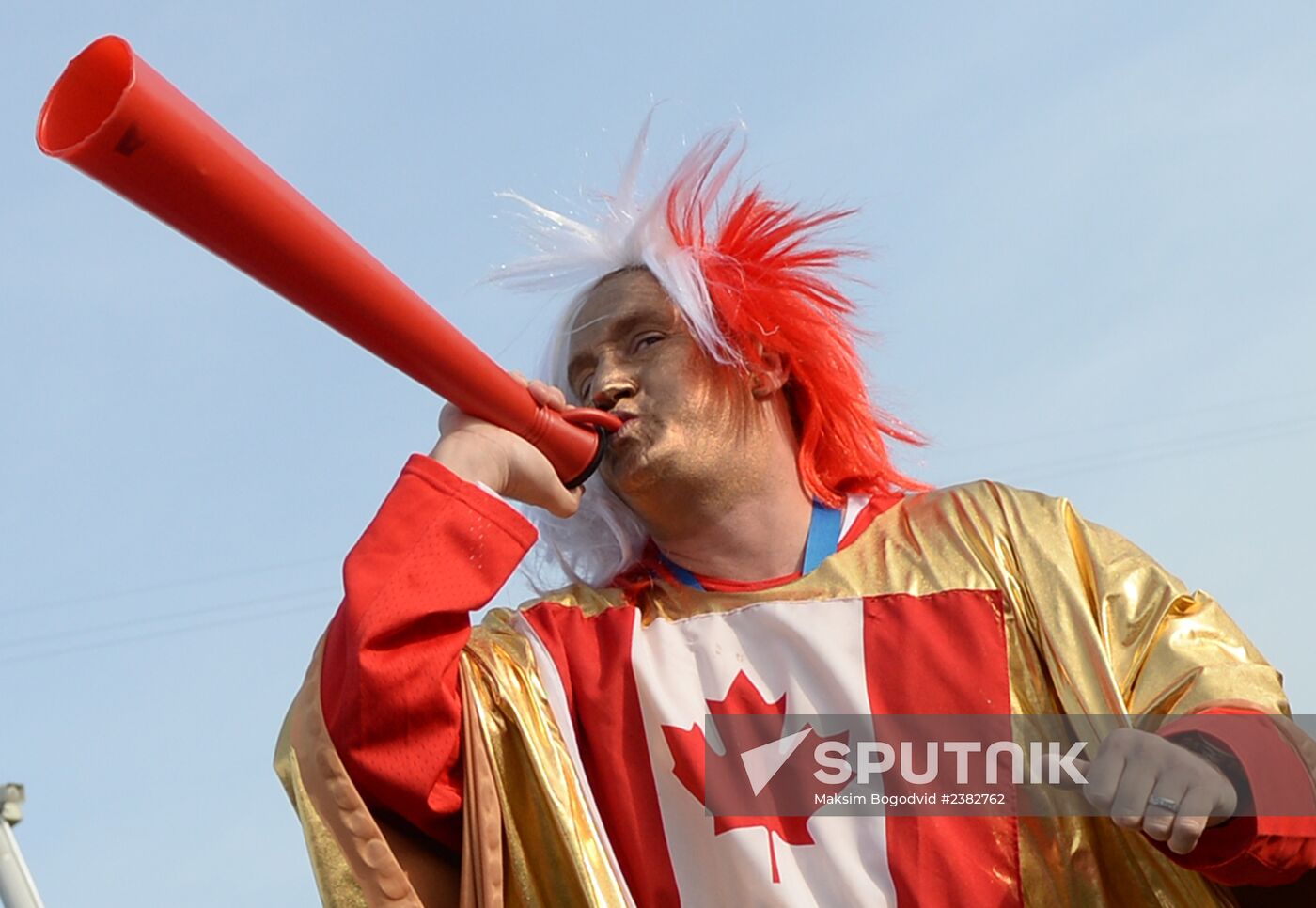 2014 Winter Olympics sport fans in Sochi Olympic park