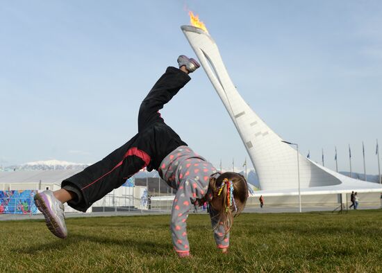 2014 Winter Olympics fans in Sochi's Olympic Park