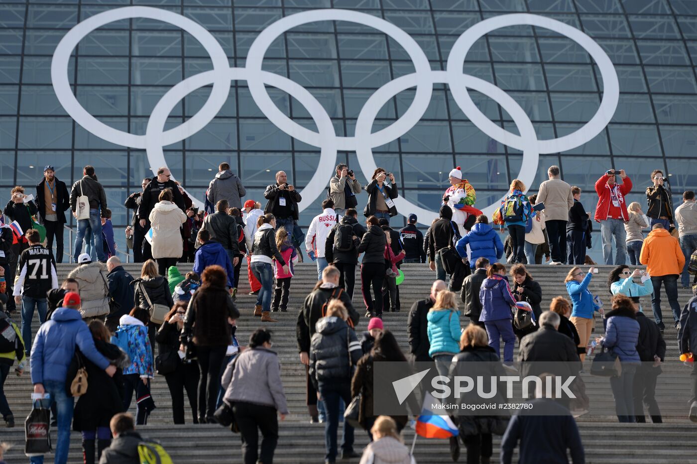 2014 Winter Olympics fans in Sochi's Olympic Park