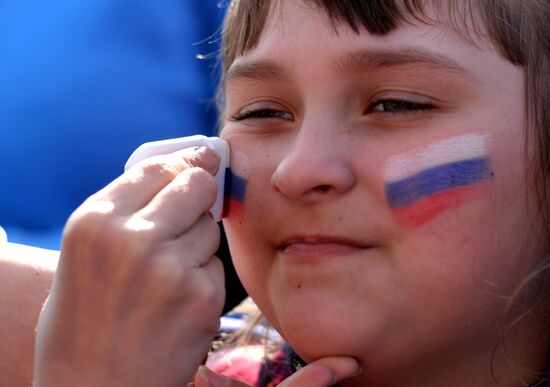 2014 Winter Olympics fans in Sochi's Olympic Park