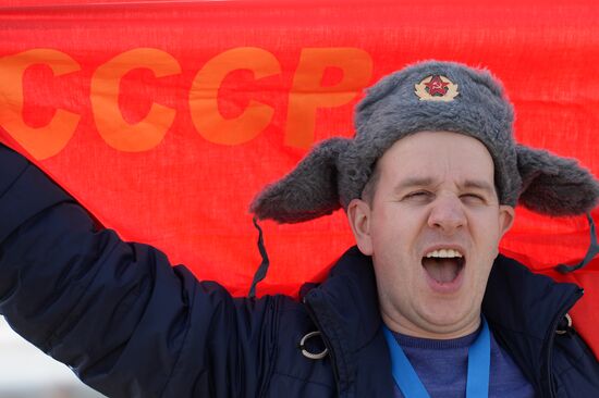 2014 Winter Olympics fans in Sochi's Olympic Park