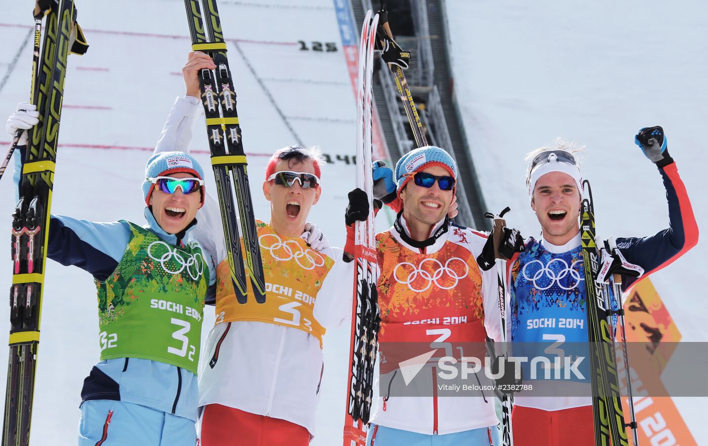 2014 Winter Olympics. Nordic combined. Team events