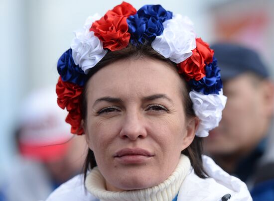 2014 Winter Olympics fans in Sochi's Olympic Park