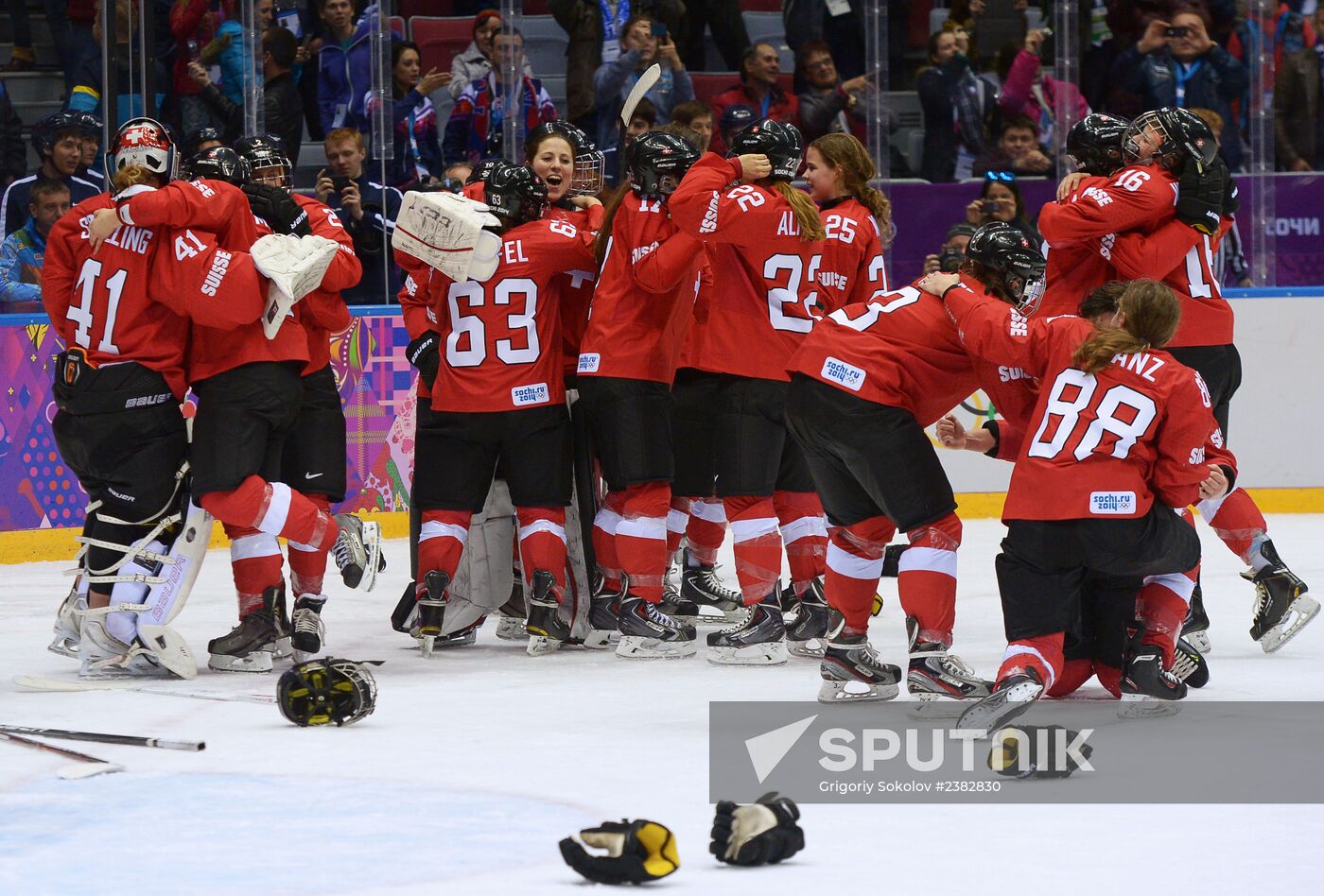 2014 Winter Olympics. Ice hockey. Women. Bronze medal match