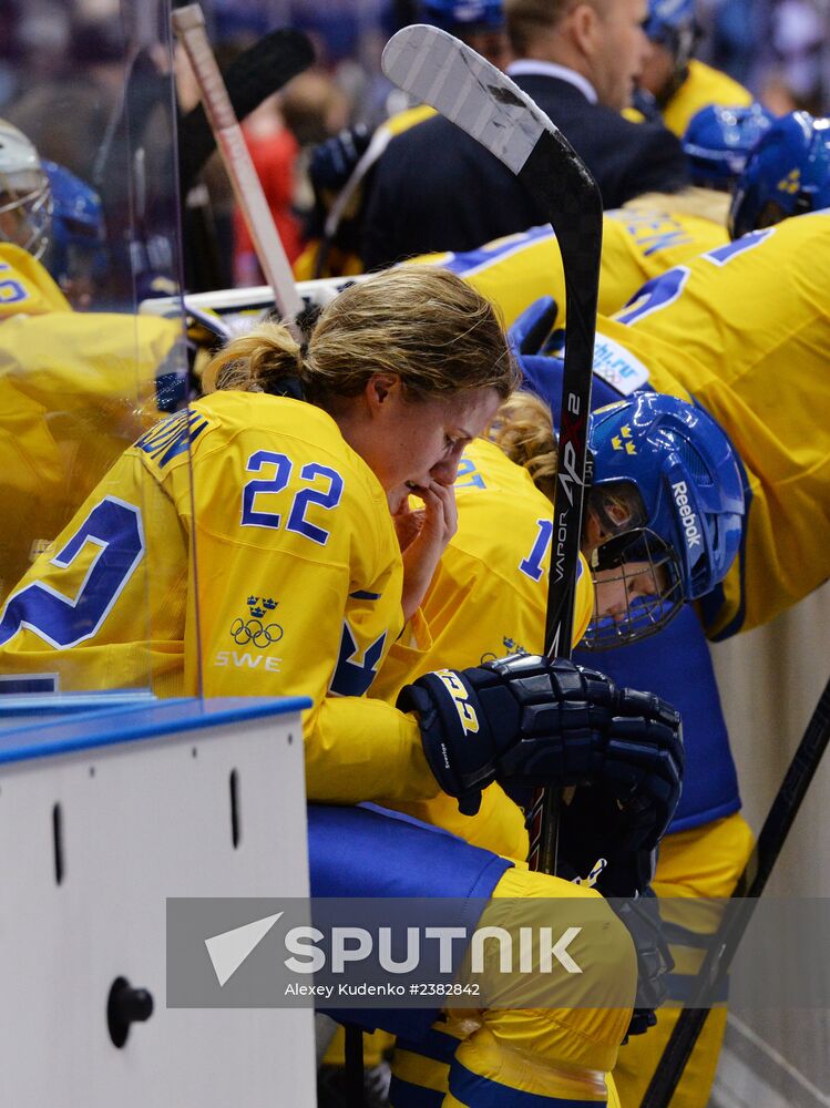 2014 Winter Olympics. Ice hockey. Women. Bronze medal match