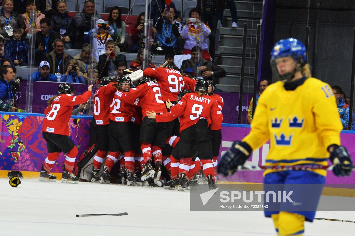 2014 Winter Olympics. Ice hockey. Women. Bronze medal match