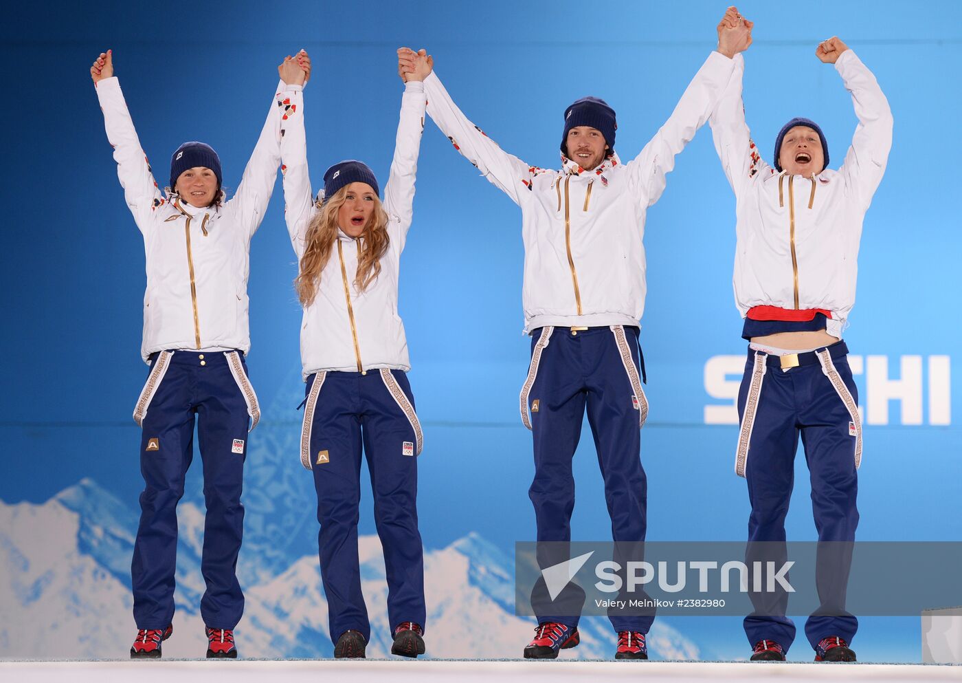 2014 Winter Olympics. Medal ceremony. Day Thirteen