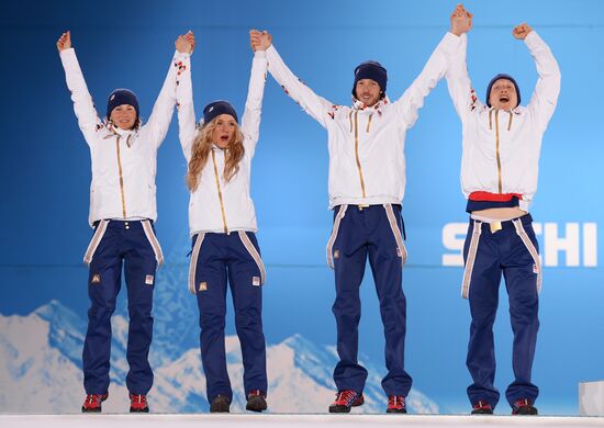 2014 Winter Olympics. Medal ceremony. Day Thirteen