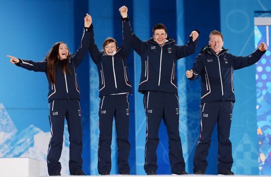 2014 Winter Olympics. Medal ceremony. Day Thirteen