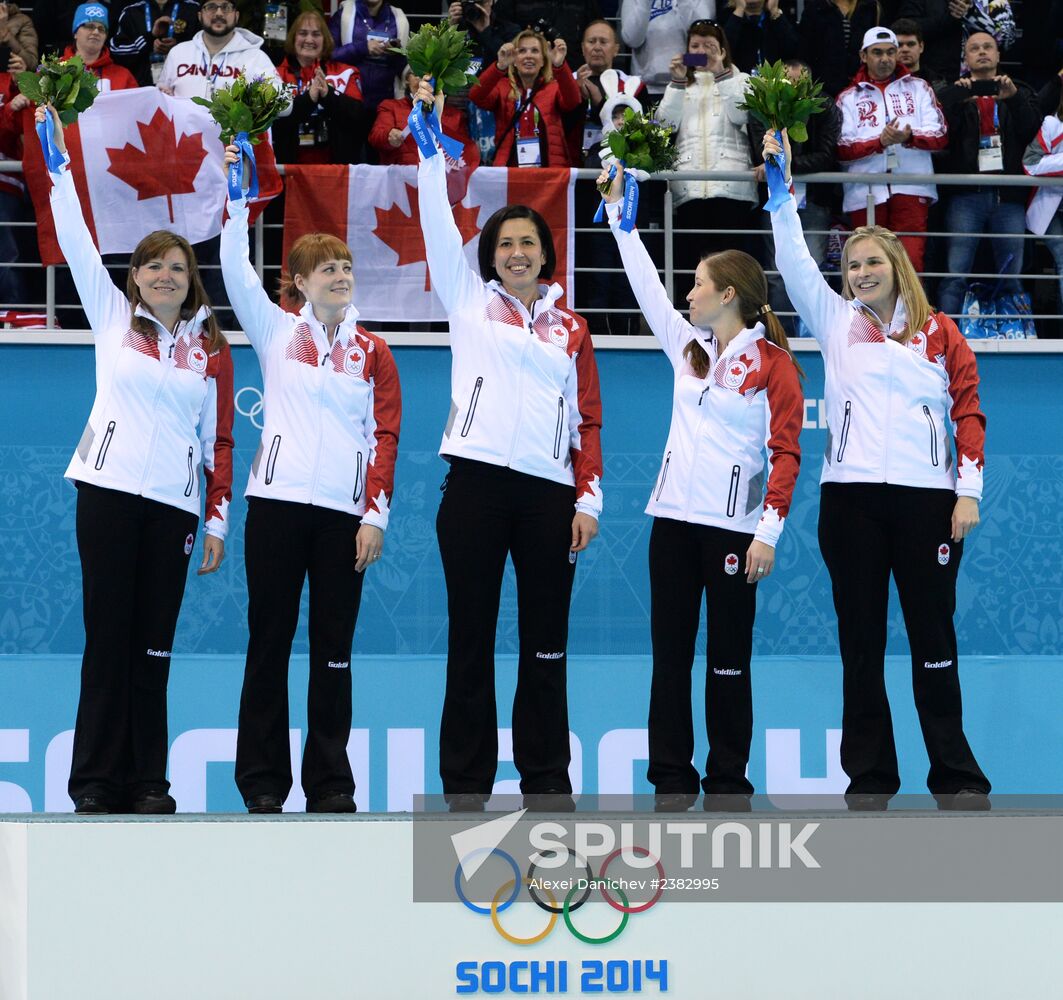 2014 Winter Olympics. Curling. Women. Finals