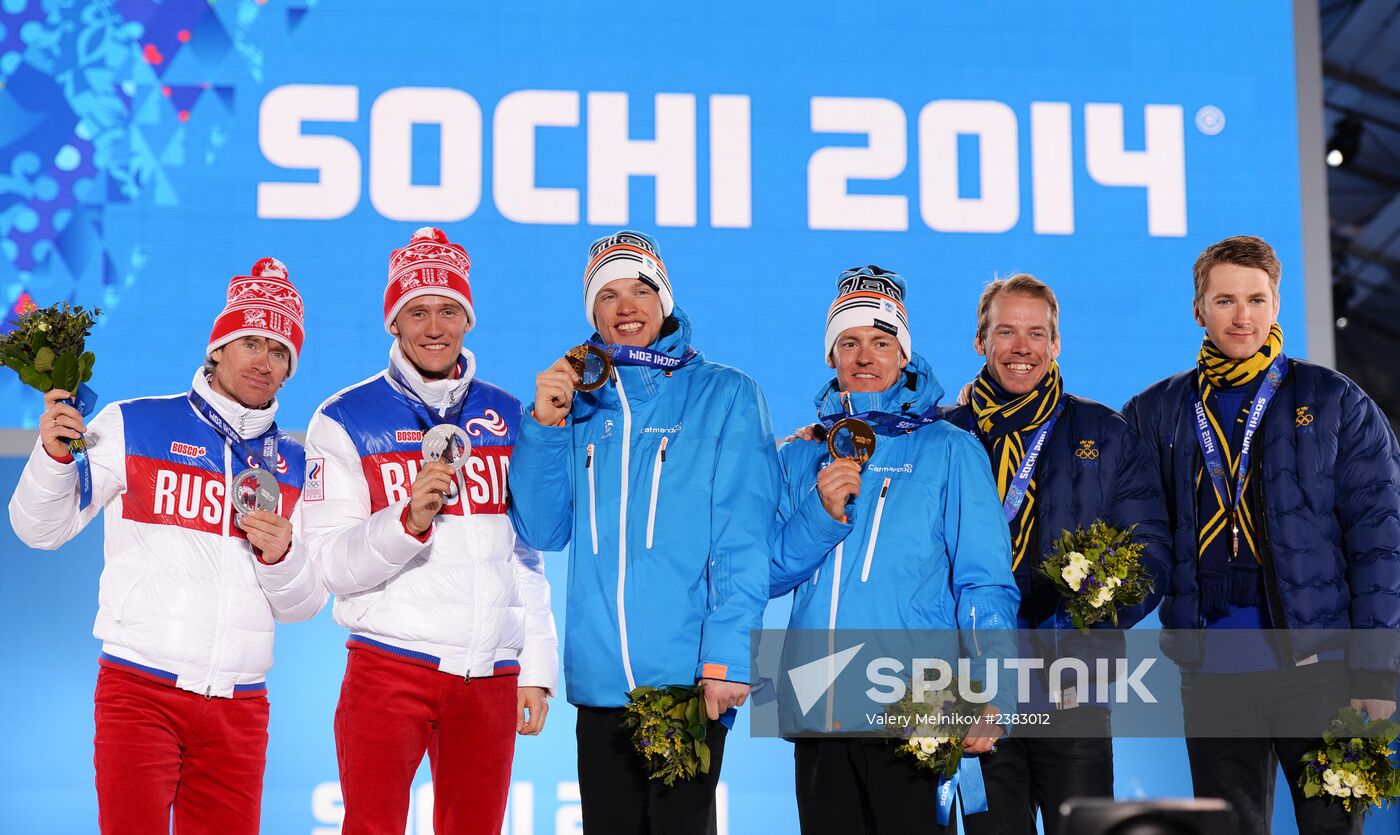 2014 Winter Olympics. Medal ceremony. Day Thirteen