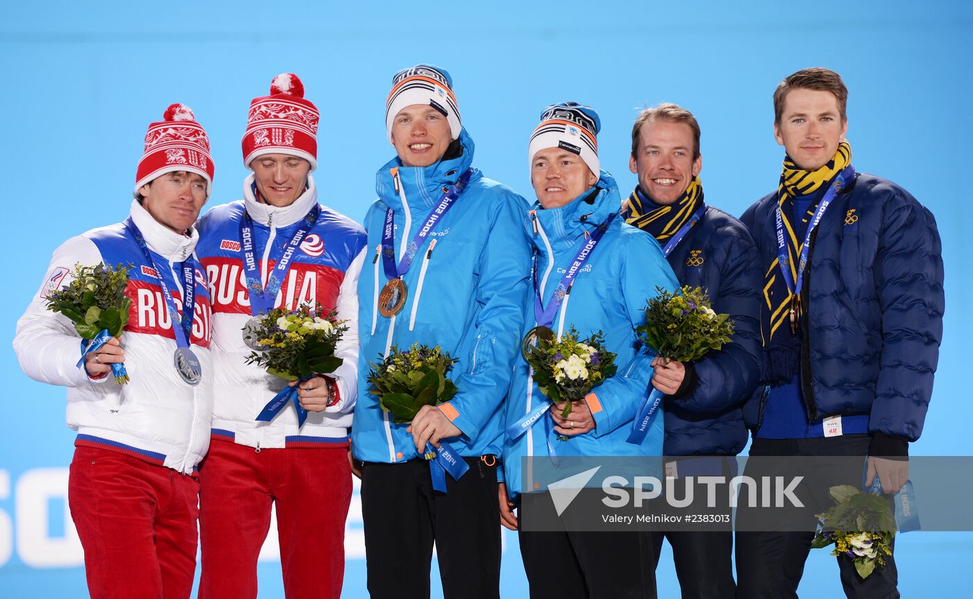 2014 Winter Olympics. Medal ceremony. Day Thirteen