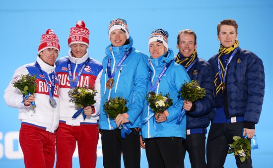 2014 Winter Olympics. Medal ceremony. Day Thirteen