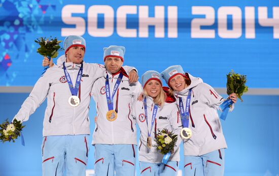 2014 Winter Olympics. Medal ceremony. Day Thirteen