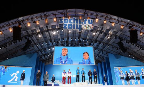 2014 Winter Olympics. Medal ceremony. Day Thirteen