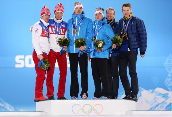 2014 Winter Olympics. Medal ceremony. Day Thirteen