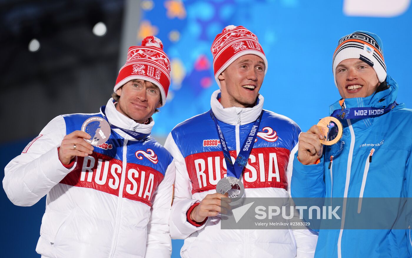 2014 Winter Olympics. Medal ceremony. Day Thirteen