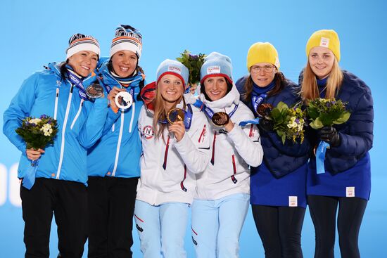 2014 Winter Olympics. Medal ceremony. Day Thirteen