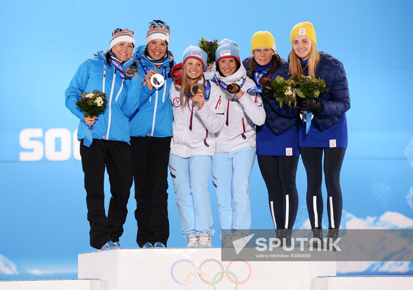 2014 Winter Olympics. Medal ceremony. Day Thirteen