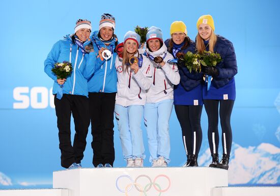 2014 Winter Olympics. Medal ceremony. Day Thirteen