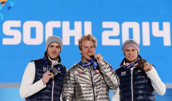 2014 Winter Olympics. Medal ceremony. Day Thirteen