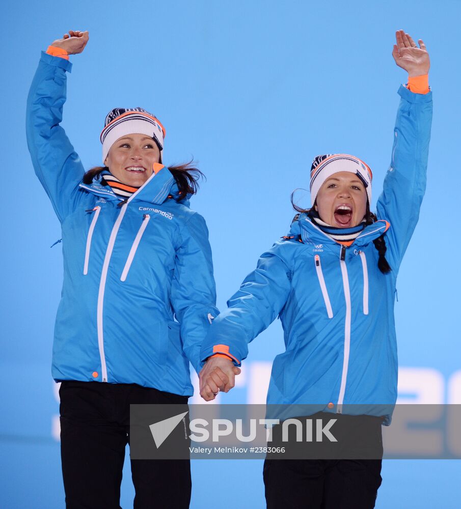 2014 Winter Olympics. Medal ceremony. Day Thirteen