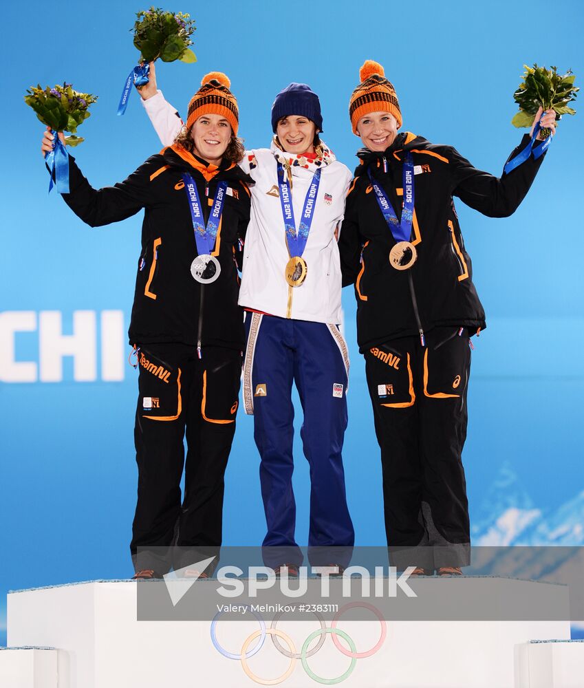 2014 Winter Olympics. Medal ceremony. Day Thirteen