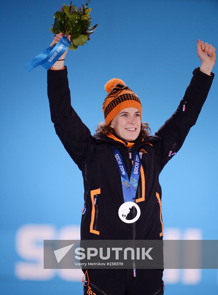 2014 Winter Olympics. Medal ceremony. Day Thirteen