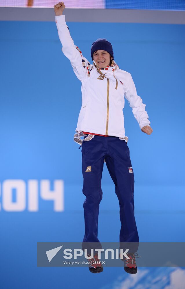 2014 Winter Olympics. Medal ceremony. Day Thirteen