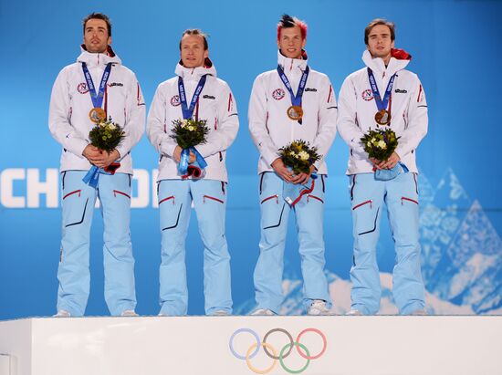 2014 Winter Olympics. Medal ceremony. Day Thirteen