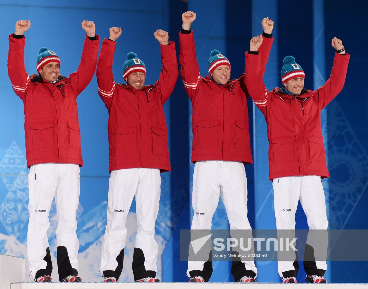 2014 Winter Olympics. Medal ceremony. Day Thirteen