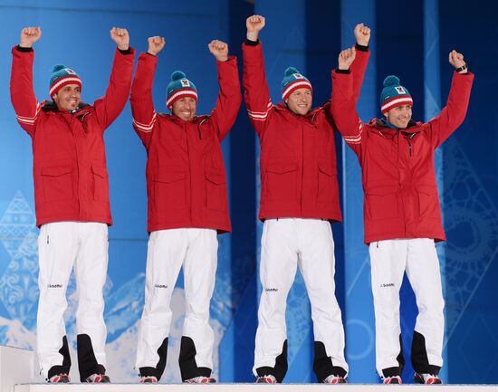 2014 Winter Olympics. Medal ceremony. Day Thirteen