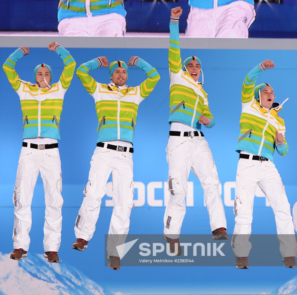 2014 Winter Olympics. Medal ceremony. Day Thirteen