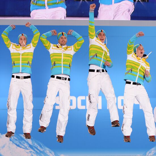 2014 Winter Olympics. Medal ceremony. Day Thirteen