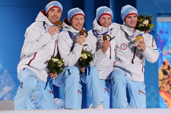 2014 Winter Olympics. Medal ceremony. Day Thirteen