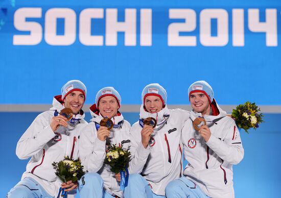 2014 Winter Olympics. Medal ceremony. Day Thirteen