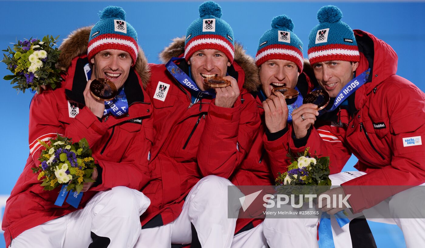 2014 Winter Olympics. Medal ceremony. Day Thirteen