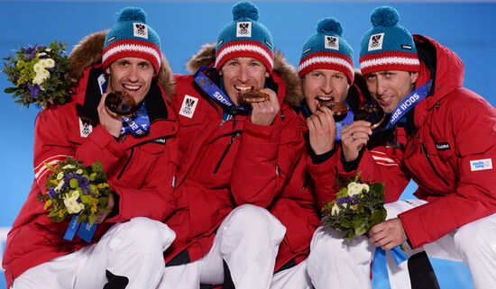 2014 Winter Olympics. Medal ceremony. Day Thirteen