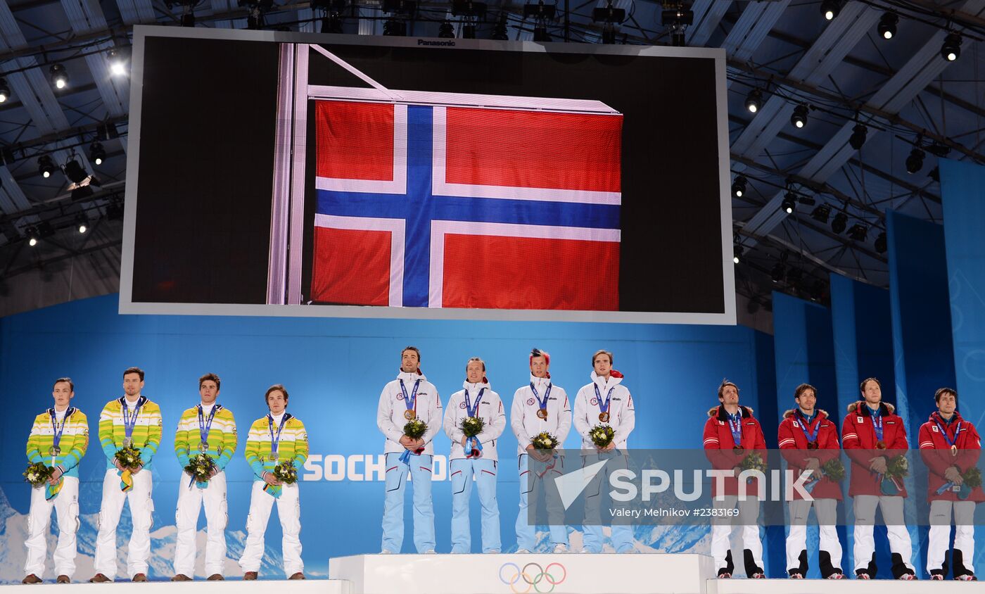 2014 Winter Olympics. Medal ceremony. Day Thirteen