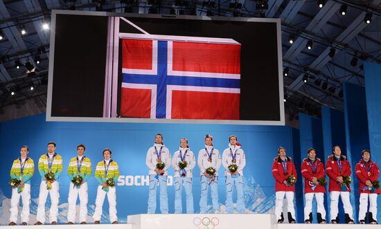 2014 Winter Olympics. Medal ceremony. Day Thirteen